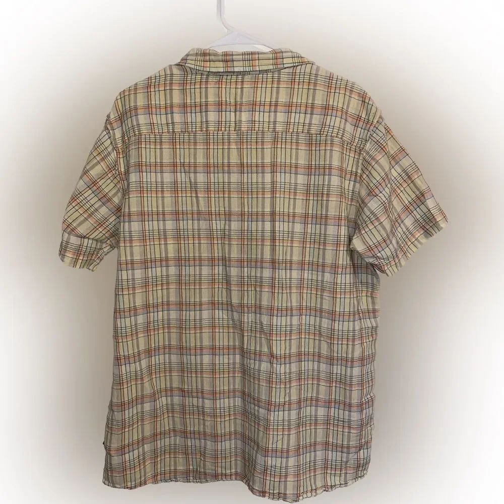 Patagonia Men’s Steersman Short Sleeve Button Up Organic Cotton Shirt Size Large - Picture 3 of 4